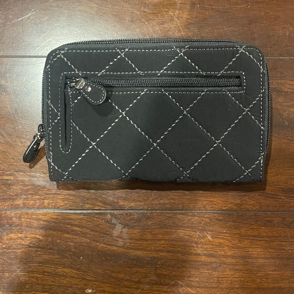 Vera Bradley Black Quilted Wallet - Picture 3 of 5